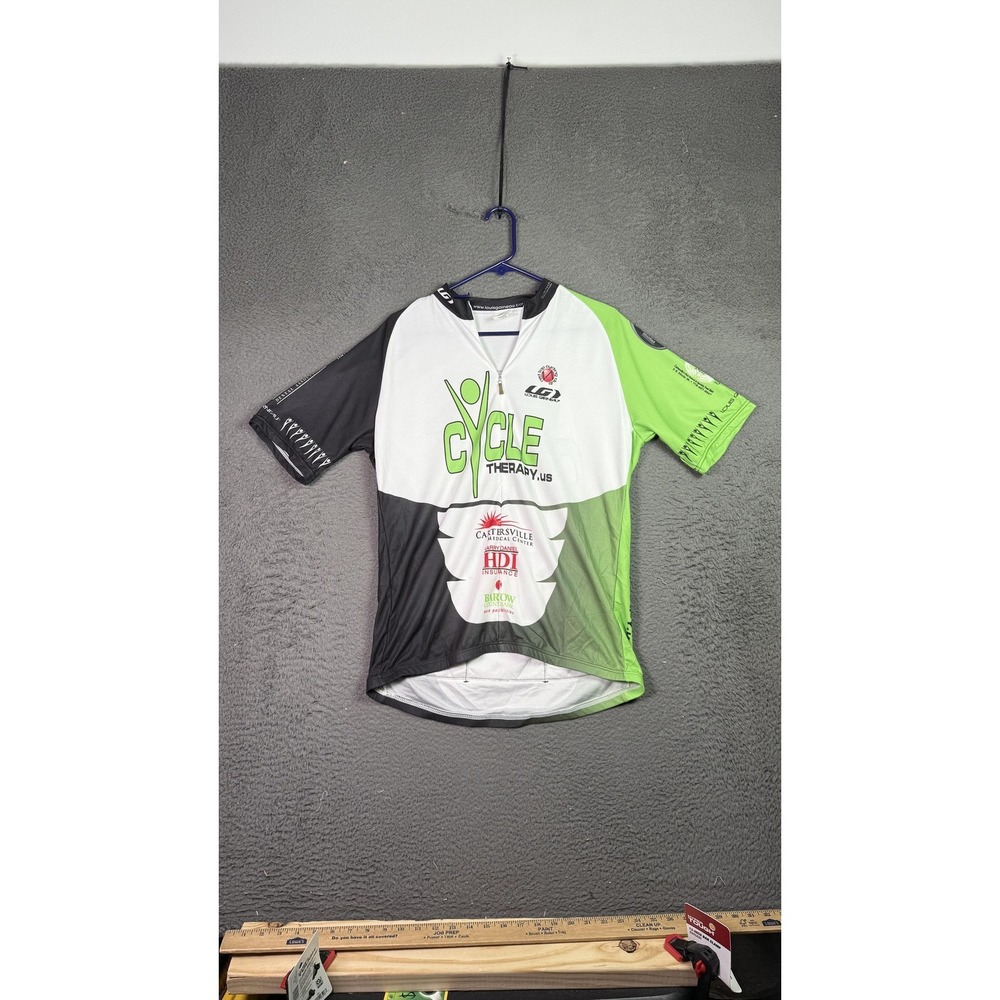 Cycle Therapy Shirt Mens 2XL Green Black White Short Sleeve Cycling Jersey
